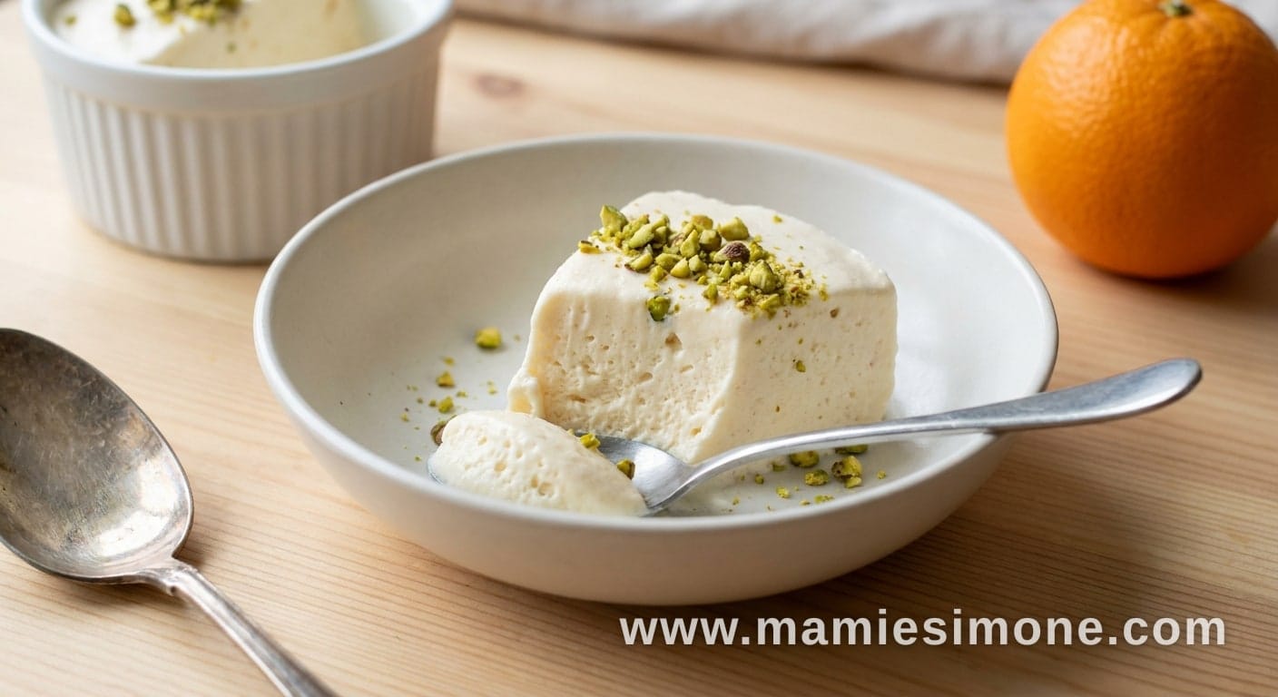 Sabayon tunisien, dessert glacé parvé à la fleur d'oranger